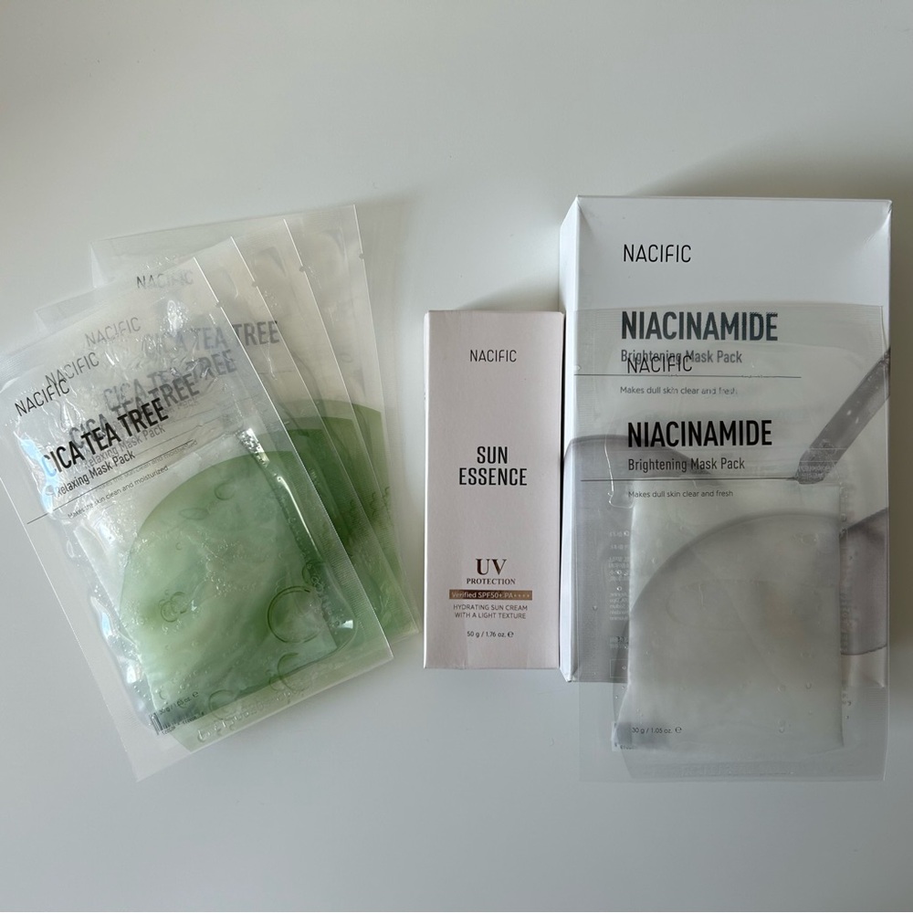Nacific face masks & sun essence
